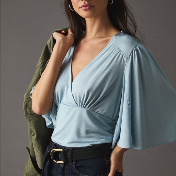 Draped V-Neck Top by Anthropologie - Picture 6 of 12